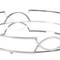 Dekoratīva paplāte ar spoguli metāla rāmi Ø30 cm (sudraba tonī)