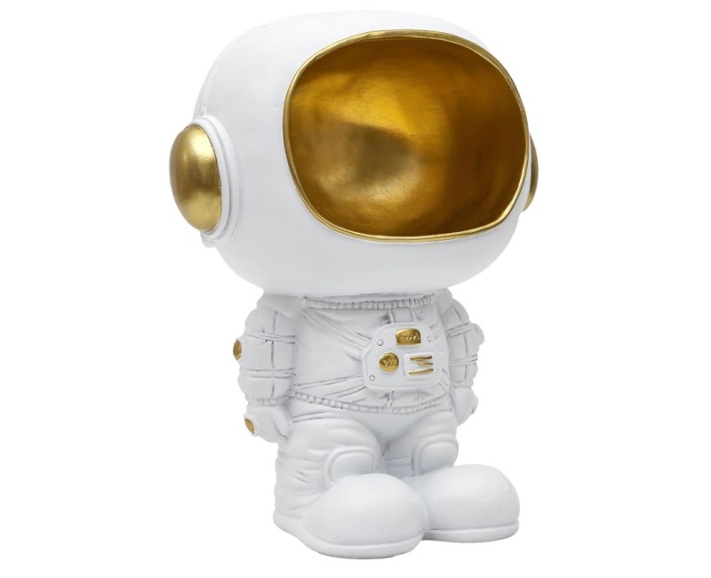 Dekors astronauta figūra ar uzglabāšanas nodalījumu Balta HD0159