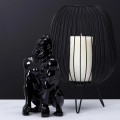 Dekors gorillas figūra, melna, spīdīga, 24 cm