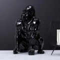Dekors gorillas figūra, melna, spīdīga, 46 cm HD1330