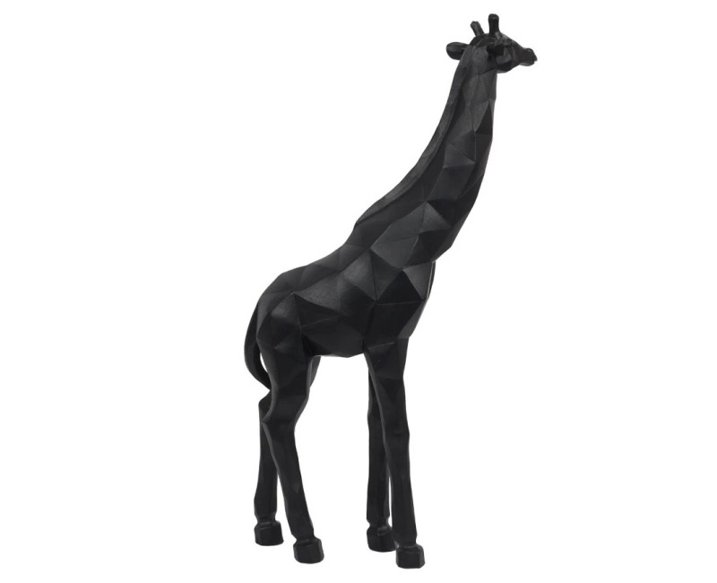 Dekors žirafes figūra ģeometriskā stilā, melna, 40 cm HD1346