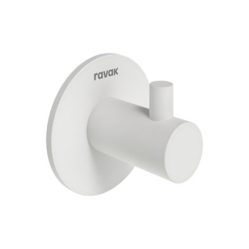 Drēbju pakaramais āķis Ravak KN 111.10WHM, līmējošs, matēti balts X07P1474