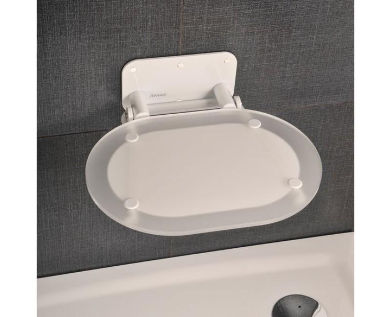 Dušas Sēdeklis Ravak HROMS CLEAR/WHITE B8F0000028