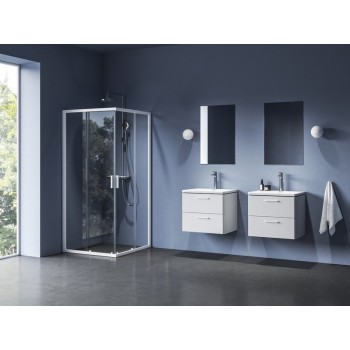 Dušas kabīne Ravak Blix II NBLRV2-90 Pusapaļa balts matēts+stikls Caurspīdīgs 90x90cm 1LM70E00Z1