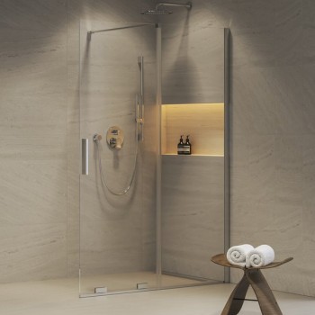 Dušas kabīne Ravak Roll ROWI-110 spīdīga alumīnija + stikls 110cm caurspīdīga X9WVD0C00Z1