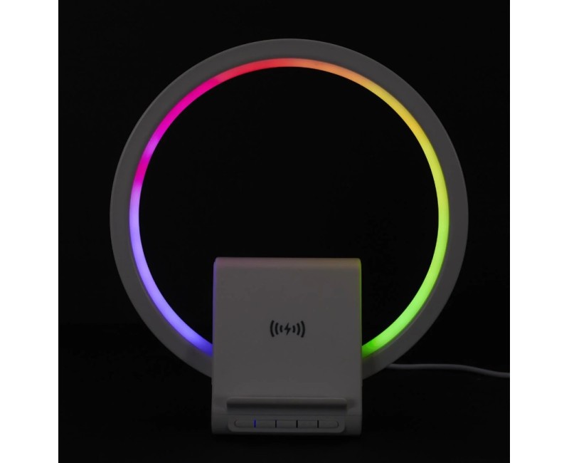 Galda Lampa LED ar bezvadu lādētāju un Bluetooth skaļruni HT0113