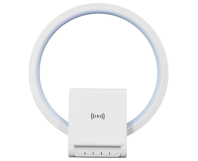 Galda Lampa LED ar bezvadu lādētāju un Bluetooth skaļruni HT0113