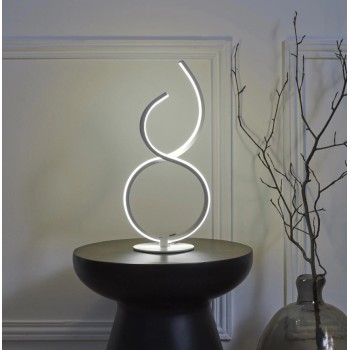 Galda lampa LED  spirāles formā – balta, 36 cm LA0067