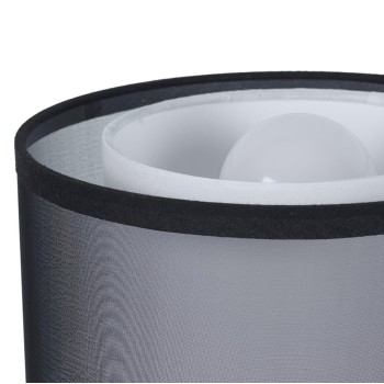 Galda lampa ar auduma abažūru – melna / pelēka, 36 cm LA0065