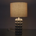 Galda lampa bēša keramikas, ar auduma abažūru LA0150