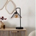 Galda lampa Industriāla ar metāla abažūru – melna, 47 cm LA0018