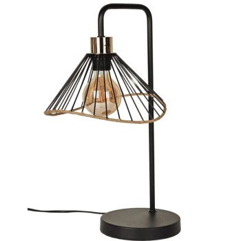 Galda lampa Industriāla ar metāla abažūru – melna, 47 cm LA0018