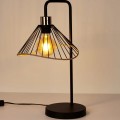 Galda lampa Industriāla ar metāla abažūru – melna, 47 cm LA0018