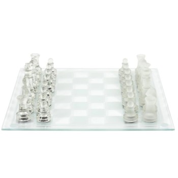 Galda spēle, stikla šaha komplekts 25 × 25 cm  MG3328
