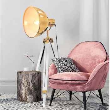 Grīdas Lampa Industriālā ar trijkāju – regulējams augstums
