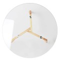 Kafijas Galdiņš, Stikla  Ø80 cm ar koka kājām_HD3800