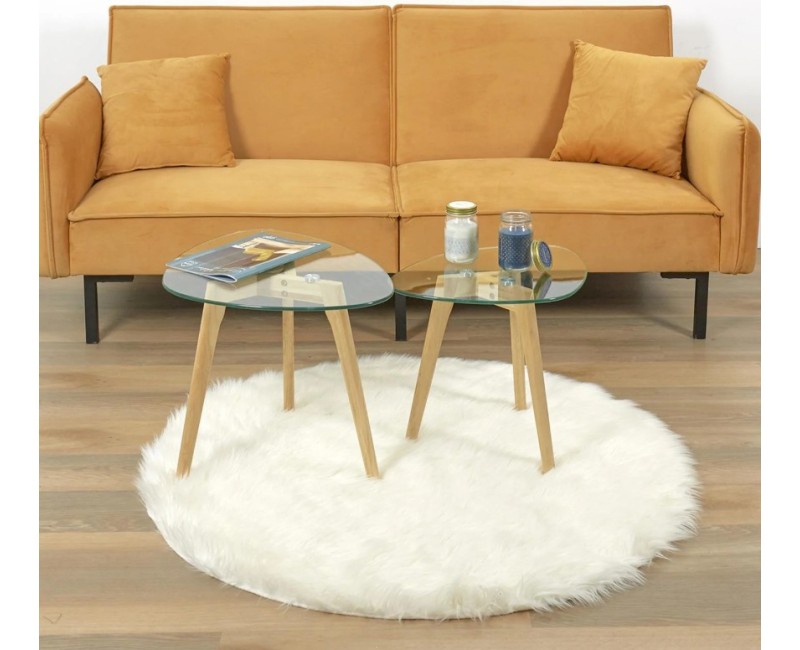 Kafijas galdiņu komplekts ar stikla virsmu, 2 gab. HD3212