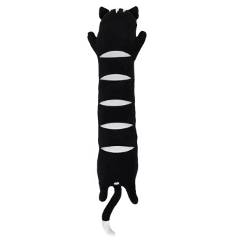 Kawaii plīša rotaļlieta "Garais Kaķis"– melnbalts (100 cm PE0002