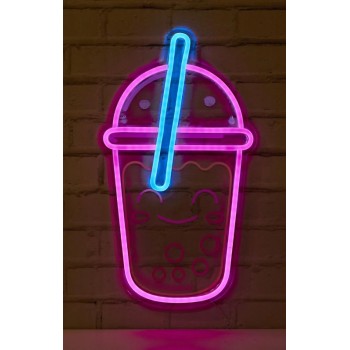 LED Lampa / Dekors  “Bubble Tea” – neona efekts LA0123