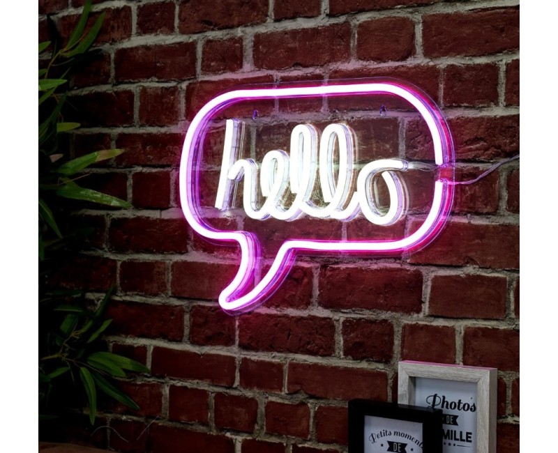 LED Lampa / Dekors  “Hello” – neona efekts LA10425