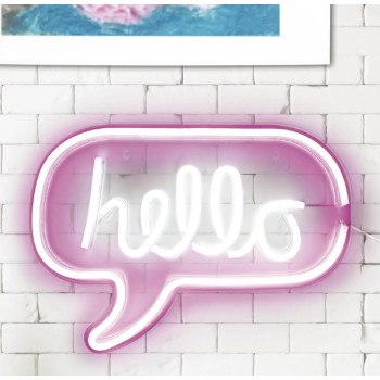 LED Lempa / Dekoras “Hello” – neono efektas LA10425
