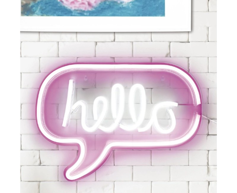 LED Lampa / Dekors  “Hello” – neona efekts LA10425