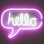 LED Lempa / Dekoras “Hello” – neono efektas LA10425