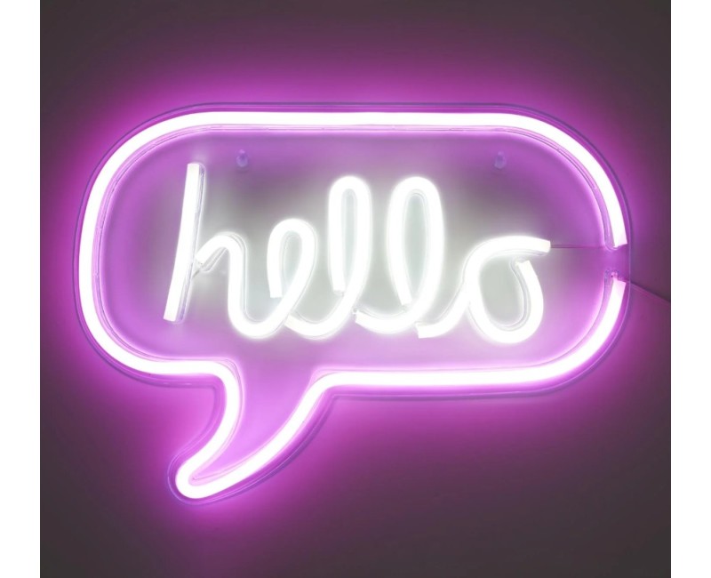 LED Lampa / Dekors  “Hello” – neona efekts LA10425