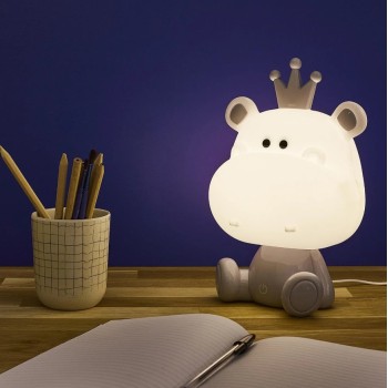 LED naktinė lemputė „Hippo“ – mielas šviesos draugas vaikų kambariui LA11055