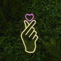 LED neona lampa “Love Sign” – rokas žests ar sirdi LA0061