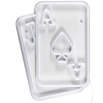 LED neono lemputė kortų dizainu, 28 × 28 cm LA0055