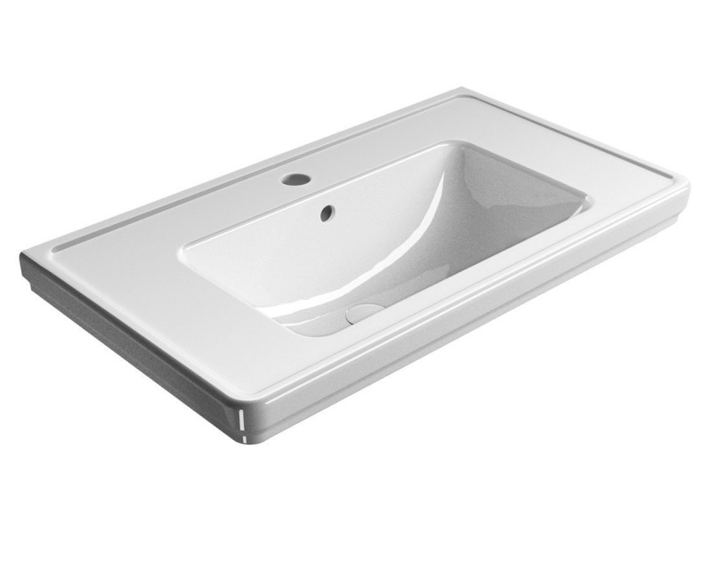 Mēbeļu izlietne Sapho CLASSIC keramikas 90x50cm, balta ExtraGlaze 8788111