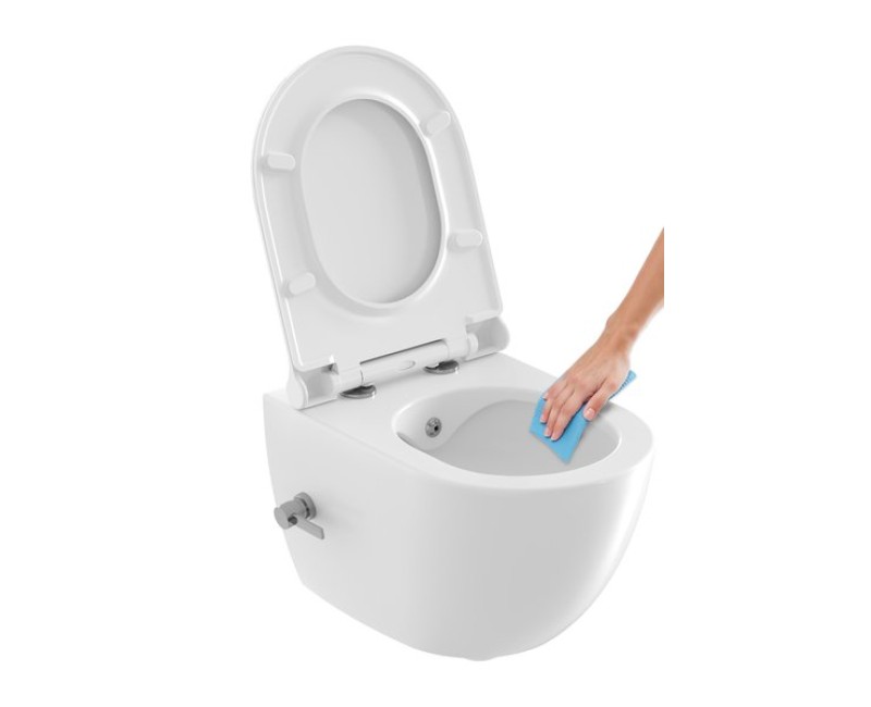 Piekaramais pods ar Bidē funkciju Ravak Uni Chrome Rim (bez vāka)  Balts X01912