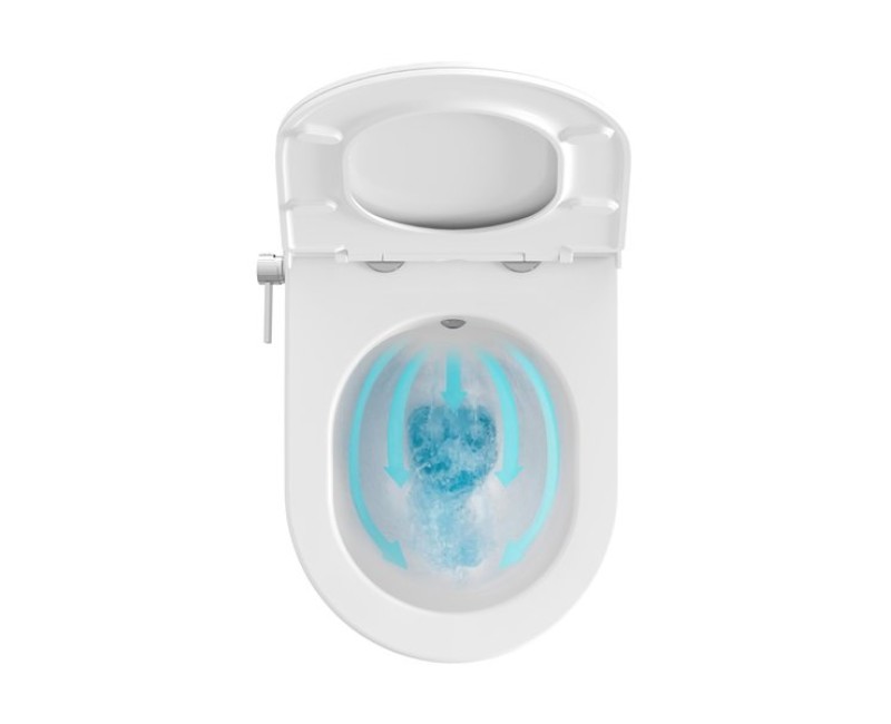 Piekaramais pods ar Bidē funkciju Ravak Uni Chrome Rim (bez vāka)  Balts X01912