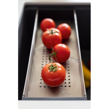 Pilienu savākšanas paplāte Franke, 156x439x54 mm, nerūsējošais tērauds/melna plastmasa 112.0066.060