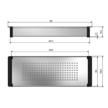 Pilienu savākšanas paplāte Franke izlietnēm, 159x429x54 mm, nerūsējošais tērauds/plastmasa 112.0394.981