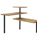 Palukts Stūra ar 3 līmeņiem – bambuss un metāls (43 × 38 × 43 cm)_KB5843
