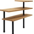 Palukts Stūra ar 3 līmeņiem – bambuss un metāls (43 × 38 × 43 cm)_KB5843