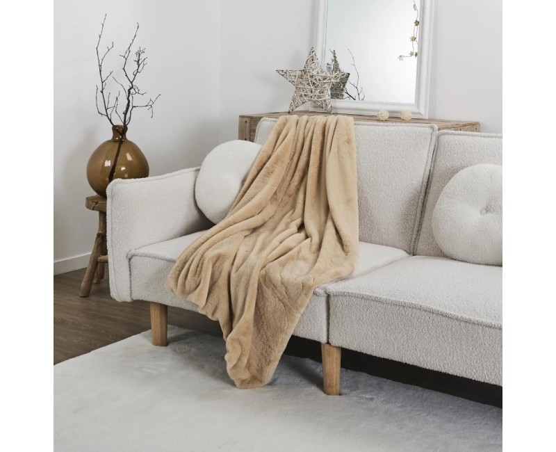 Pleds Mīkstais dekoratīvais – 120 × 150 cm Bēšs TX0256