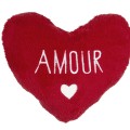 Pleds / spilvens  Sirds formas “AMOUR” – romantisks dāvanu komplekts 120×150 cm_TX0298