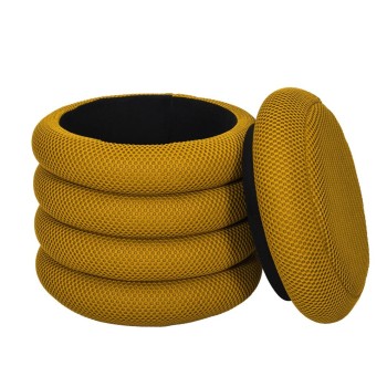 Pufs Sēžammais ar uzglabāšanas funkciju “Atom Yellow” – sinepju tonī HD0425