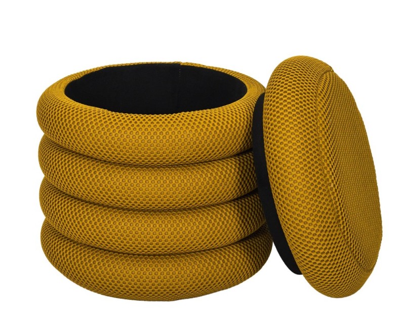 Pufs Sēžammais ar uzglabāšanas funkciju “Atom Yellow” – sinepju tonī_HD0425