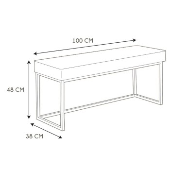 Sols Mīkstais sēdeklis ar metāla rāmi (100 cm) HD6837 HD6837