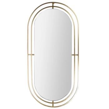 Spogulis Ovāls sienas ar zelta metāla rāmi, 90 cm HD2257