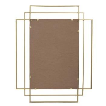 Spogulis Sienas “Golden Lines” ar zelta metāla rāmi, 73 × 93 cm HD4367