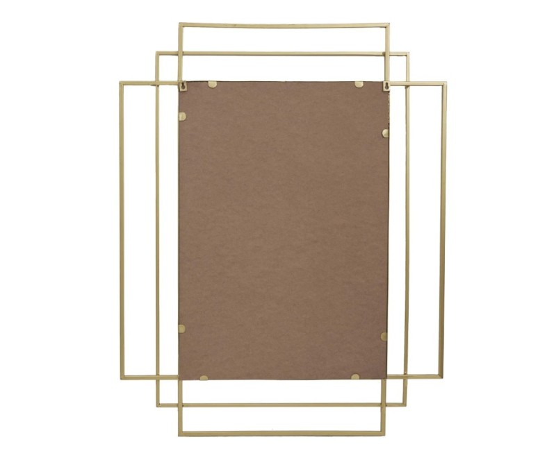 Spogulis Sienas “Golden Lines” ar zelta metāla rāmi, 73 × 93 cm HD4367