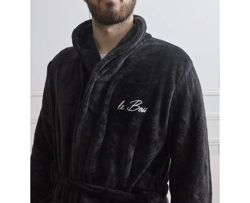 Vīriešu halāts Le Boss – īpaši mīksts, elegants (One Size)