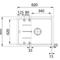 Virtuves izlietne Franke Basis Fragranīta BFG 611-62, 62x50 cm, onikss 114.0285.105