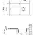 Virtuves izlietne Franke Basis Fragranīta BFG 611-78, 78x50 cm, balta-ledus 114.0285.168