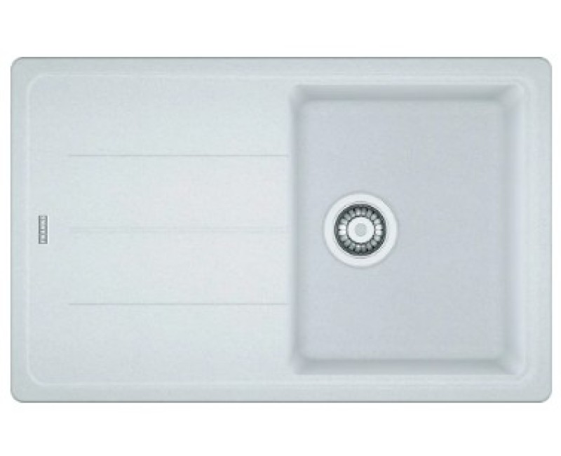 Virtuves izlietne Franke Basis Fragranīta BFG 611-78, 78x50 cm, balta-ledus 114.0285.168